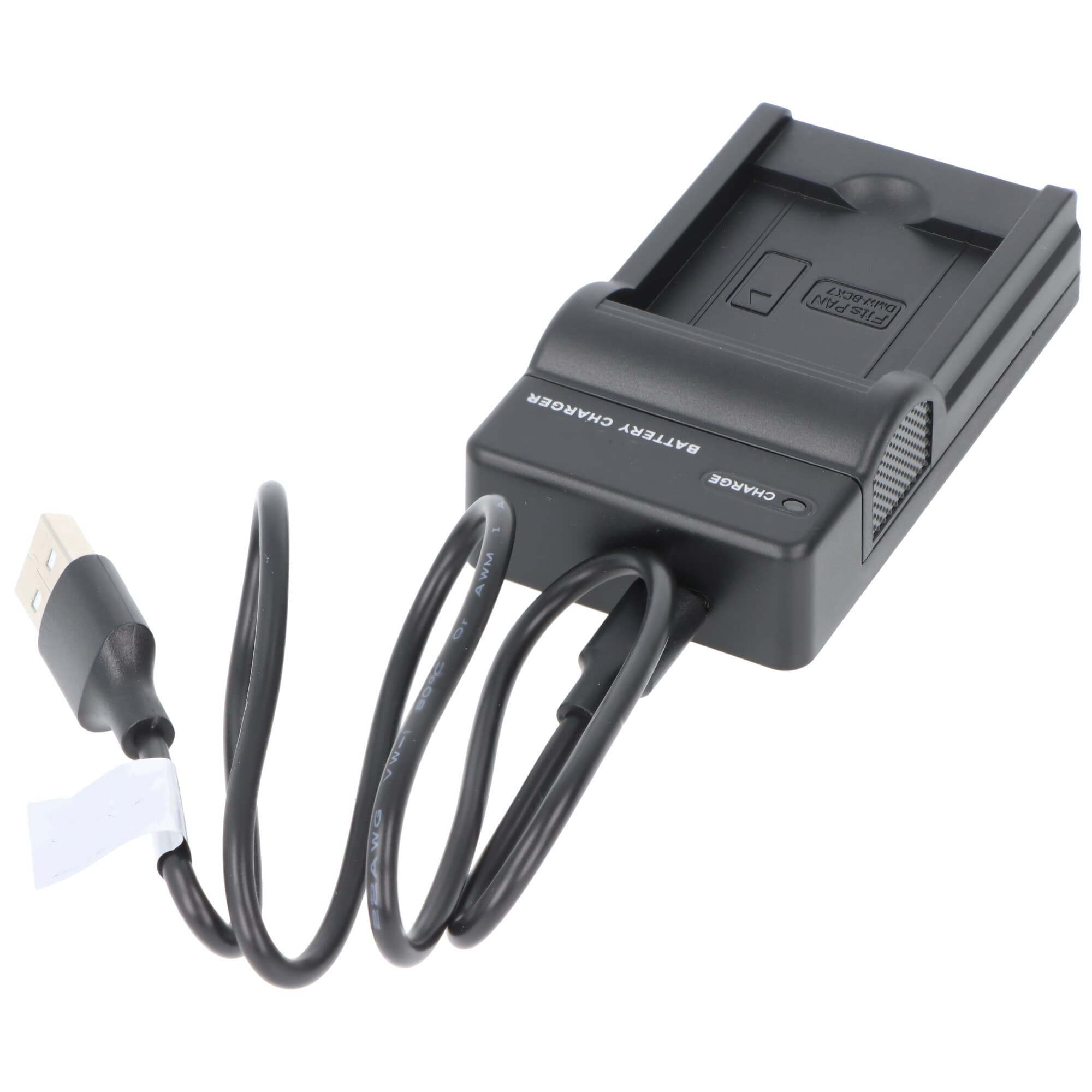 Chargeur adapté pour Panasonic DMW-BCK7, DMW-BCK7E, station de charge de batterie avec port micro USB, version plate